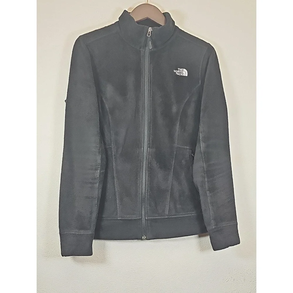 The North Face Womens Full Zip‎  Fleece Black Jacket Size M
